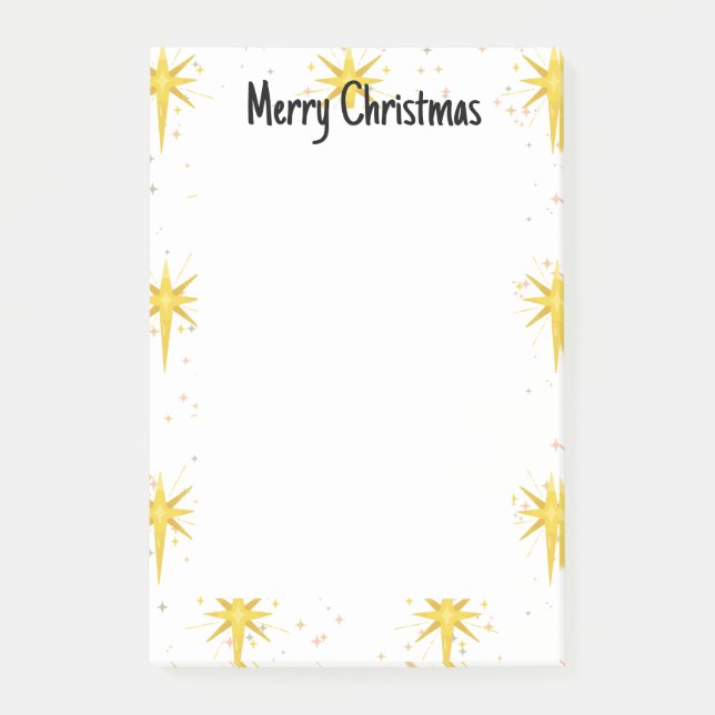 Christmas stars post-it notes (Front)