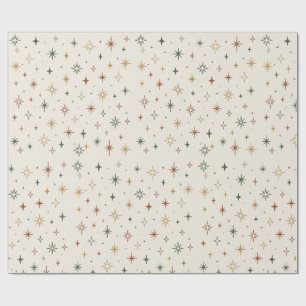 Christmas Stars & Sparkles Pattern Wrapping Paper