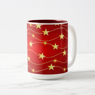 Christmas Stars Two-Tone Coffee Mug