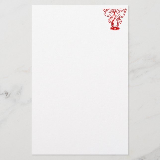 Christmas stationery | Writing paper with bell (Front)
