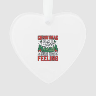 Christmas Steal Its A Feeling Reindeer Sleigh Desi Ornament