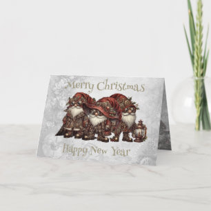 Christmas Steampunk Gnome Card