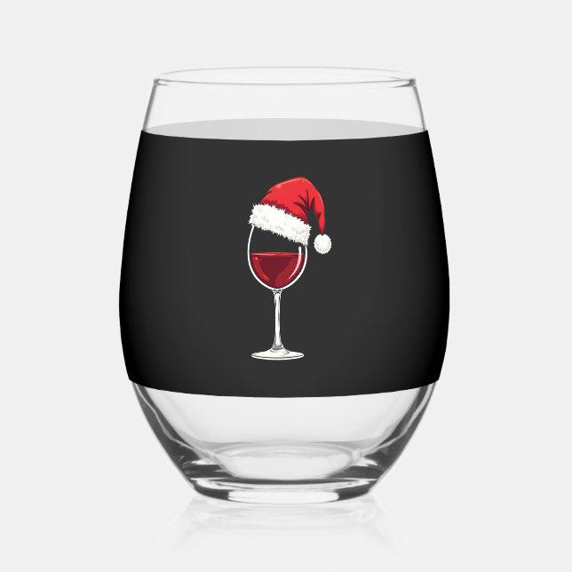 Christmas  stemless wine glass (Front)