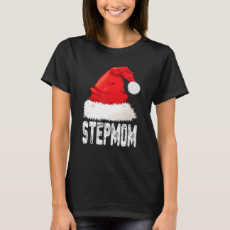 Christmas Stepmom Santa Hat Xmas Matching Family T-Shirt