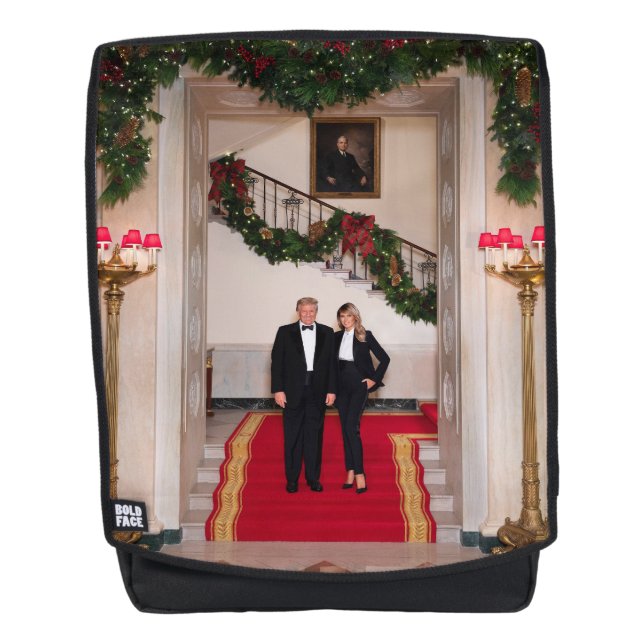 Christmas steps President Donald Trump & Melania Backpack (Front)