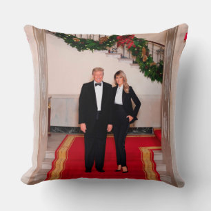 Christmas steps President Donald Trump & Melania Cushion