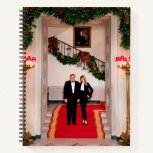 Christmas steps President Donald Trump & Melania Notebook