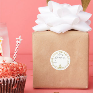 Christmas Sticker Gift Tag