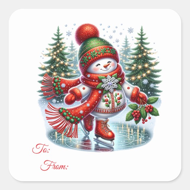 Christmas Sticker Gift Tags (Front)