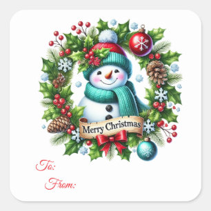 Christmas Sticker Gift Tags
