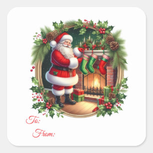 Christmas Sticker Gift Tags