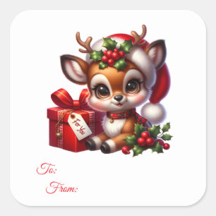 Christmas Sticker Gift Tags