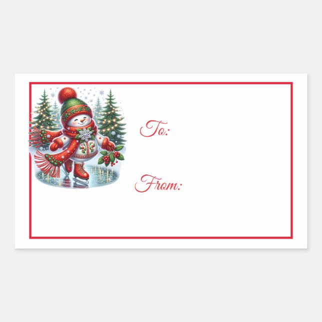 Christmas Sticker Gift Tags (Front)