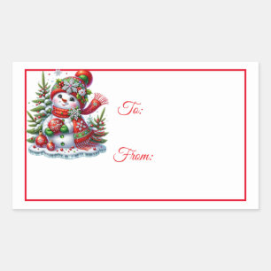 Christmas Sticker Gift Tags