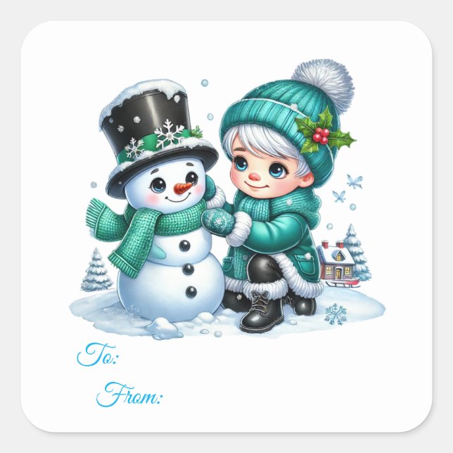 Christmas Sticker Gift Tags (Front)