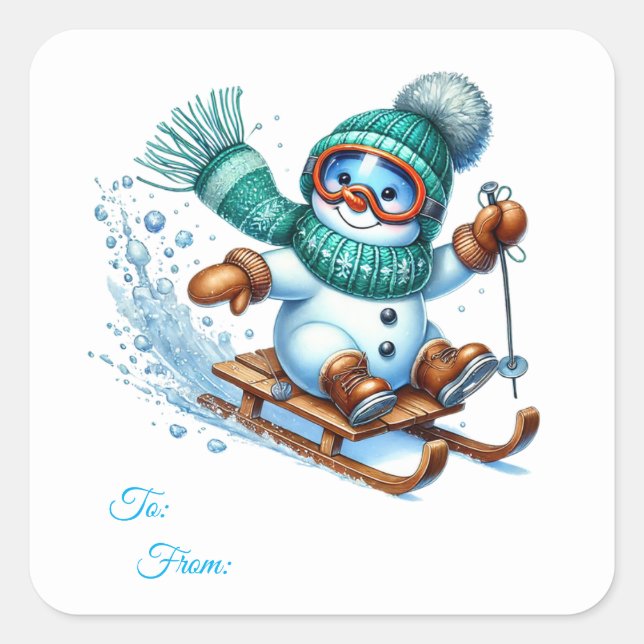 Christmas Sticker Gift Tags (Front)
