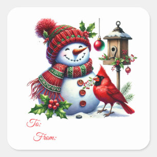 Christmas Sticker Gift Tags