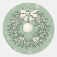 Christmas Sticker Green