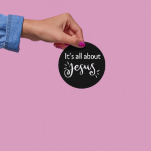 Christmas Sticker, It is all about Jesus Classic Round Sticker