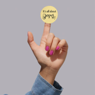 Christmas Sticker, It is all about Jesus Classic Round Sticker