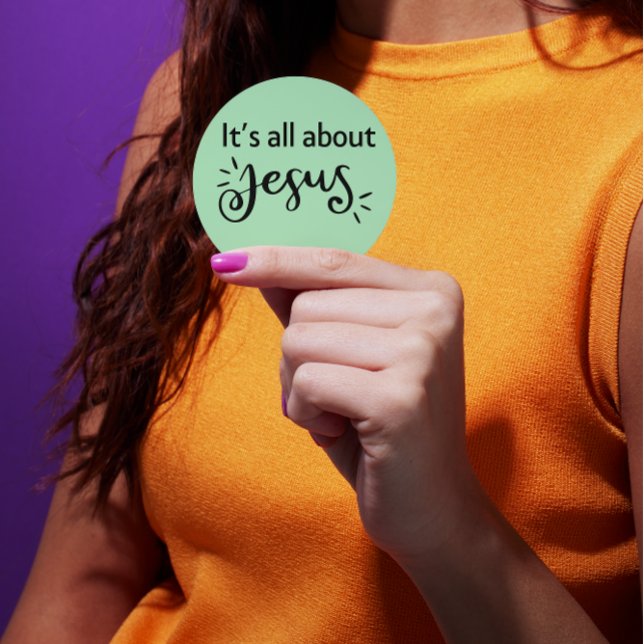 Christmas Sticker, It is all about Jesus Classic Round Sticker (Creator Uploaded)