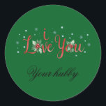 Christmas sticker Love<br><div class="desc">An adjustable Christmas sticker for you loved ones</div>