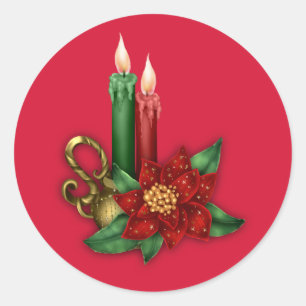 Christmas Sticker with Candles