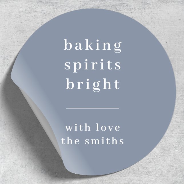 Christmas Stickers | Baking Spirits Bright Labels (Personalized festive stickers for festive baking or gift packaging)