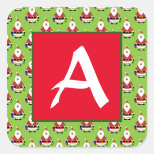 CHRISTMAS STICKERS CUSTOM INITIAL ENVELOPE SEAL