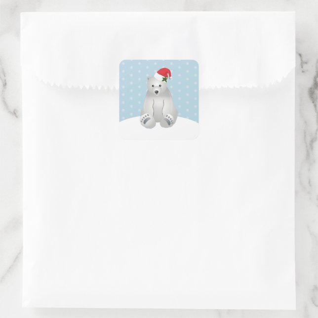 Christmas Stickers Polar Bear (Bag)