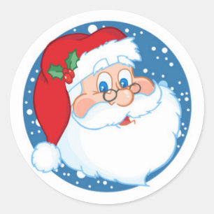 Christmas Stickers/Santa Classic Round Sticker