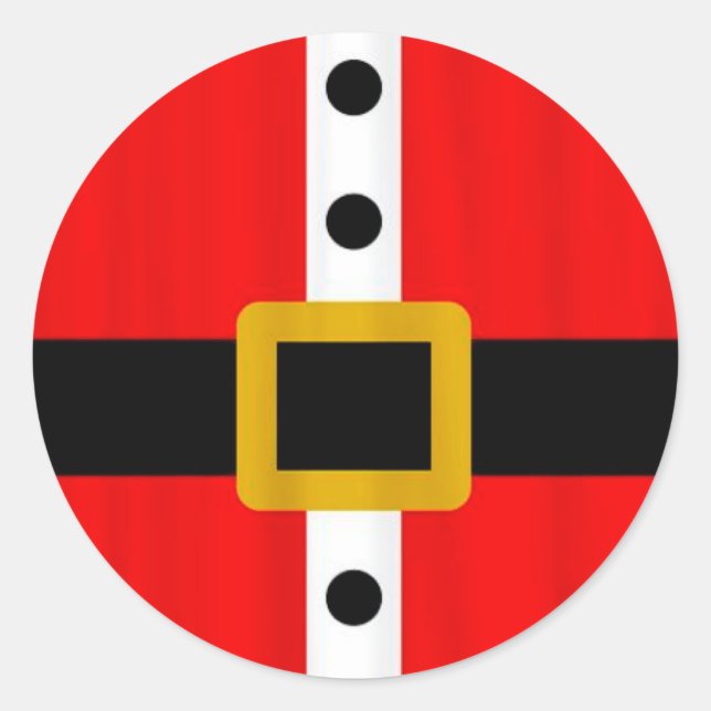 Christmas Stickers/Santa Claus Suit Classic Round Sticker (Front)