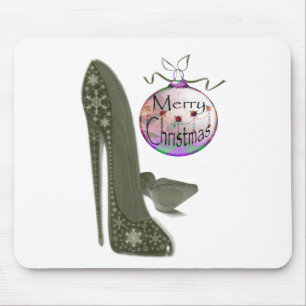 Christmas Stiletto Shoe and Bauble Art Gifts Mouse Pad
