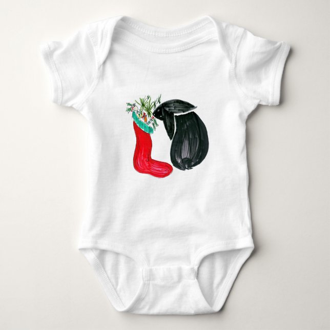 Christmas stocking baby bodysuit (Front)