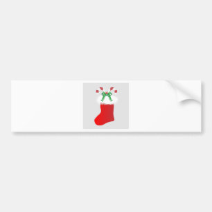 Christmas Stocking Candy Cane Peace Destiny Bumper Sticker