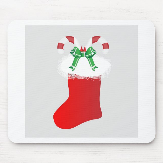 Christmas Stocking Candy Cane Peace Destiny Mouse Pad (Front)