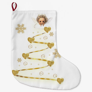 Christmas Stocking, Christmas Angel Large Christmas Stocking