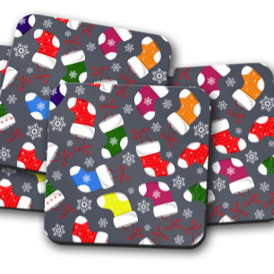 Christmas Stocking   Christmas Cork Coaster Set