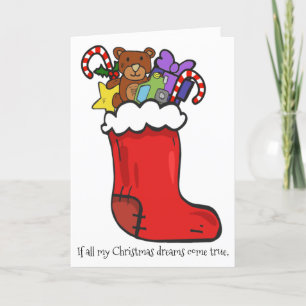Christmas Stocking Custom Folded Holiday Card