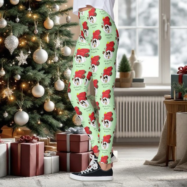 Christmas Stocking Cute Calico Kitten Leggings (Creator Uploaded)
