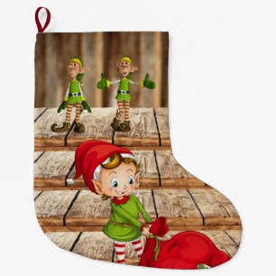 Christmas Stocking, Elf Large Christmas Stocking