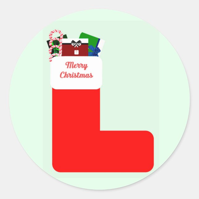 Christmas Stocking Envelope Seals (Front)