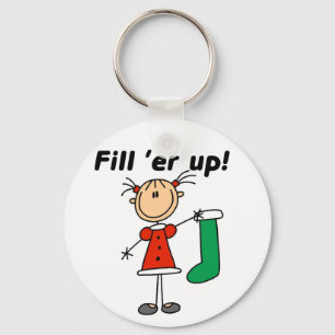 Christmas Stocking Fill 'er Up Tshirts and Gifts Key Ring