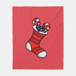 Christmas stocking fleece blanket