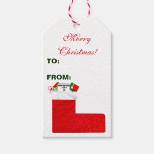 Christmas Stocking Gift Tags (Set of Ten)