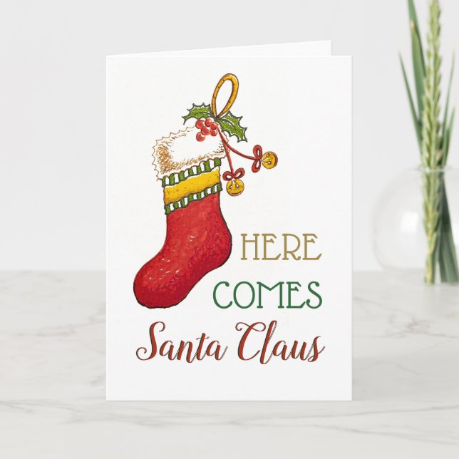 Christmas Stocking greeting card (Front)