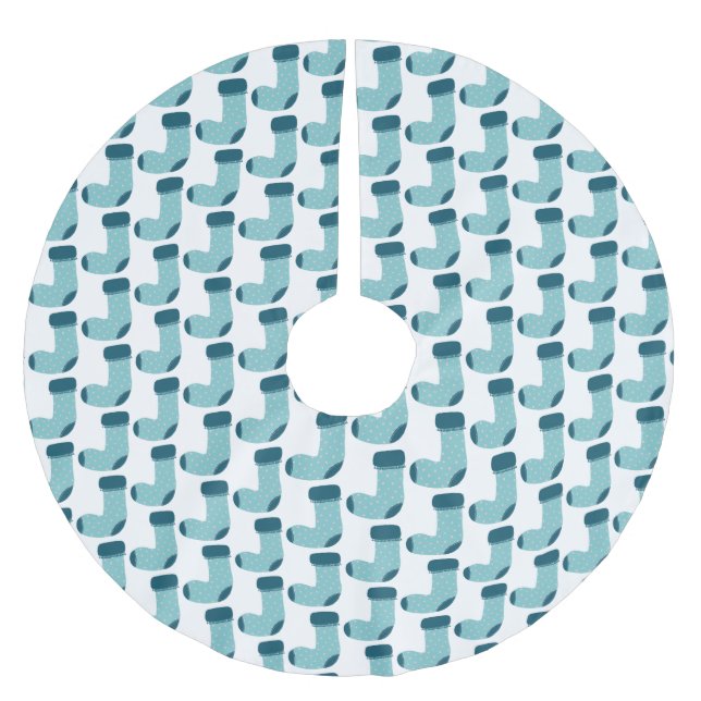 Christmas Stocking Holiday Brushed Polyester Tree Skirt (Front)