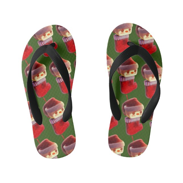 Christmas Stocking Kid's Thongs (Footbed)