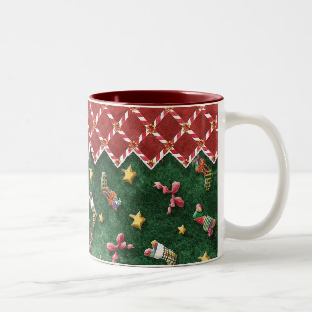 Christmas Stocking n Candy Cane Stripe Coffee Cup (Right)