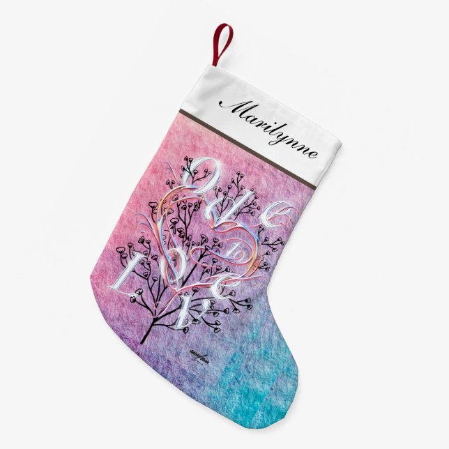 Christmas Stocking - Ode to Love by Adiela Akoo (Front (Hanging))